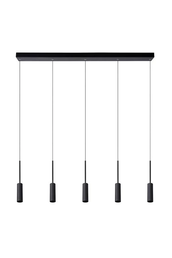 Lucide TUBULE - Pendelleuchten - LED - 5x7W 2700K - Schwarz - UIT